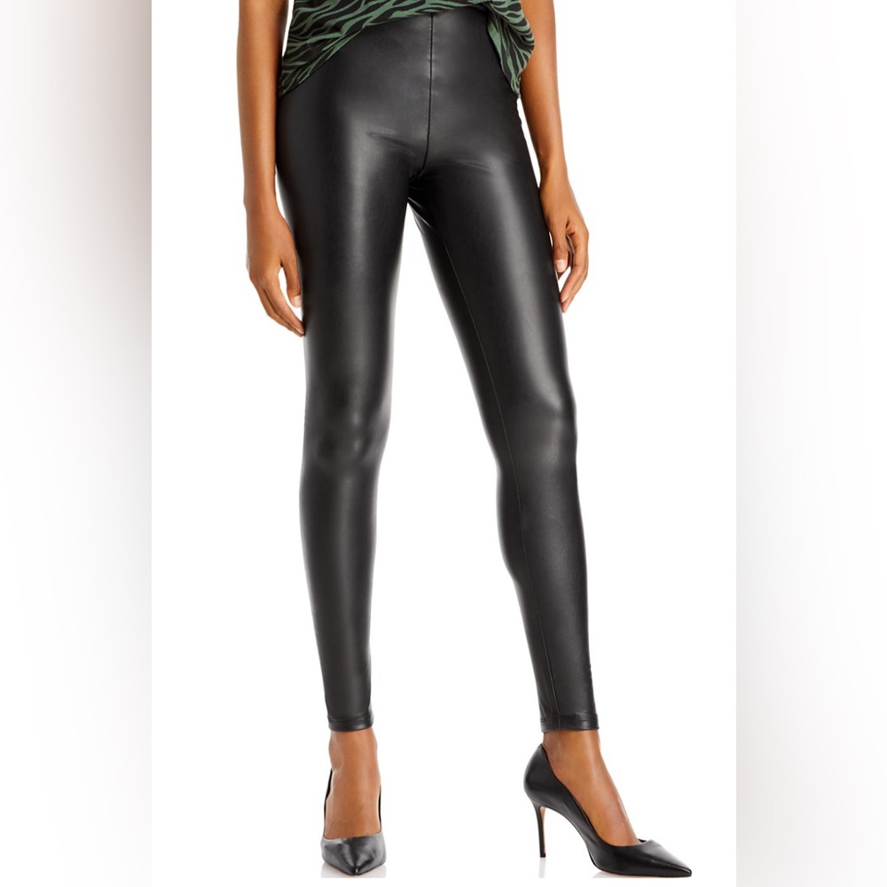 AQUA High Waist Faux Leather Leggings